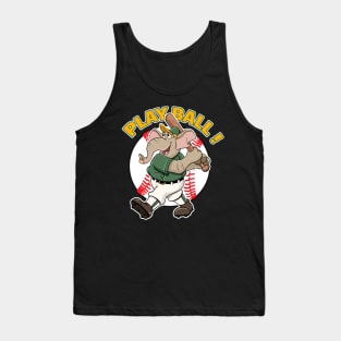 Play Ball! Athletics Baseball Mascot Stomper Tank Top